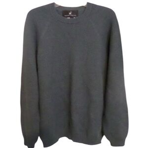Peruvian Connection Slate blue gray crewneck pullover 100% Alpaca sweater Sz L